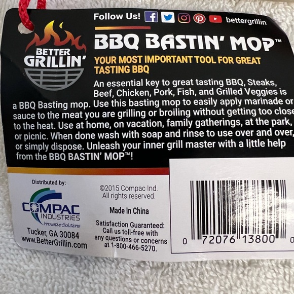 NWT BBQ Basting Mop - Picture 3 of 3